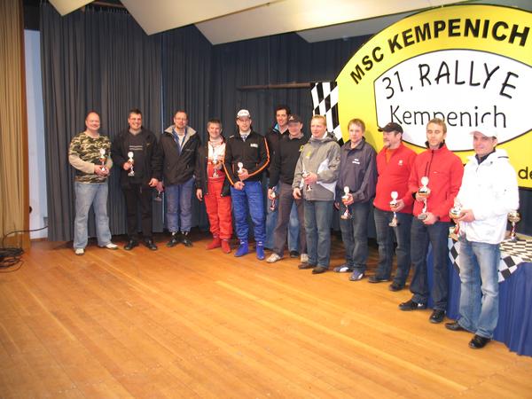 Sieger der Klasse H 14 Timo Bernhard/ Marco Glasen (P1), Andreas Schrinner/ Herbert Schrinner (P2), Christian Carl/ Joachim Carl (P3), Andy Schaus/ Jean-Marie Brachmann (P4), Frank Schlinck/ Frank Zimmermann (P5), Frank Eisemann/ Ralf Kettern (P6)