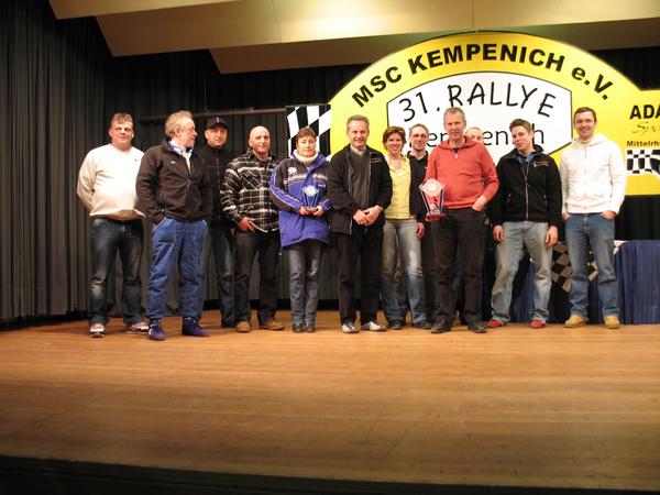 Die siegreichen Mannschaften MSC Wahlscheid (P1), Sonnental - Sturm (P2)